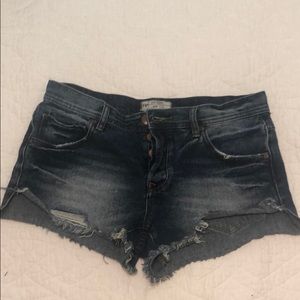 Free People denim shorts